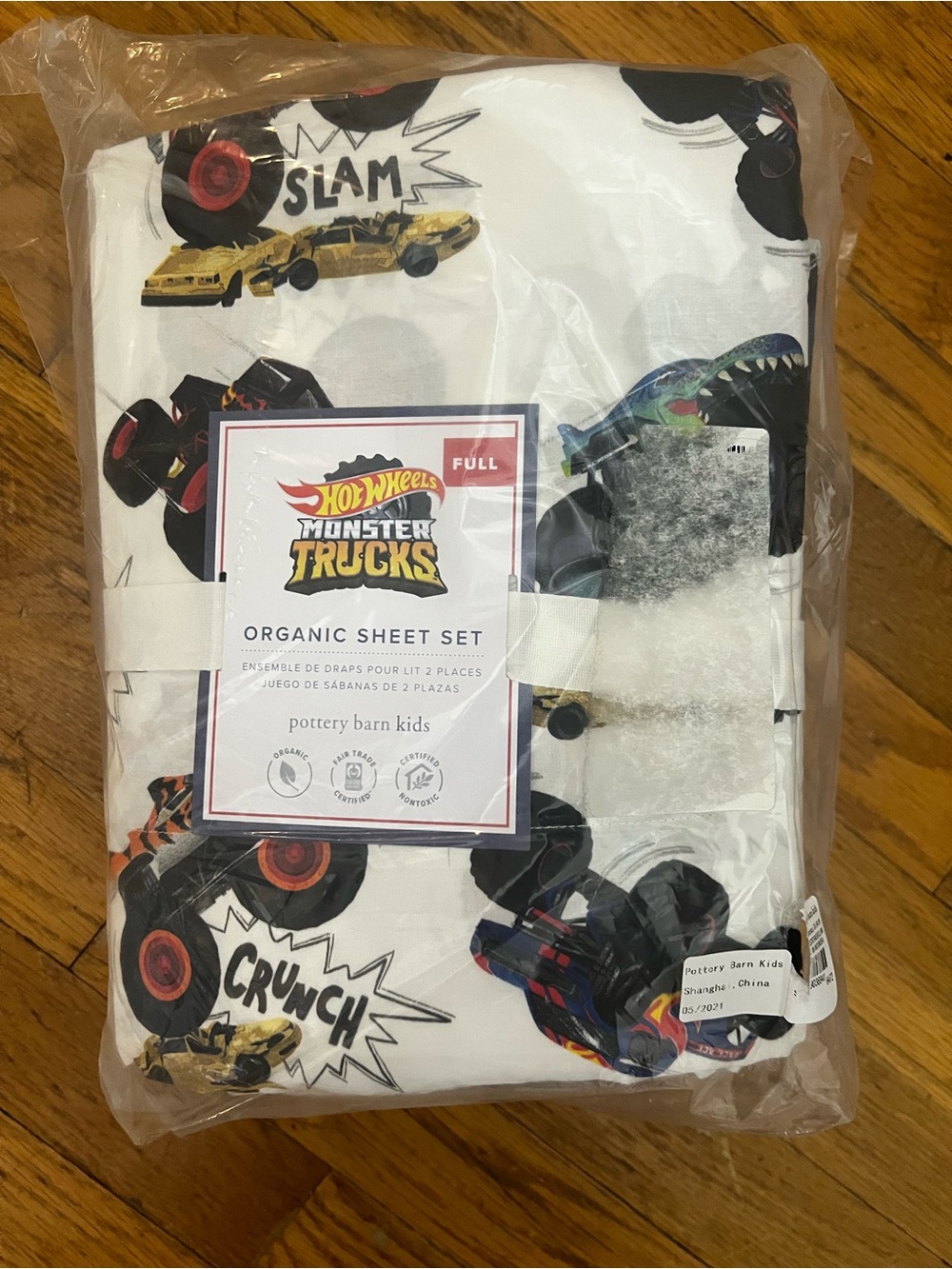 NWT Pottery Barn Kids Hot Wheels Monster Trucks Full Sheet Set